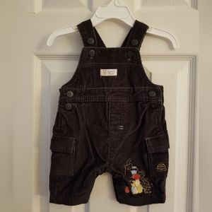 Disney Classic Pooh Newborn Corduroy Overalls